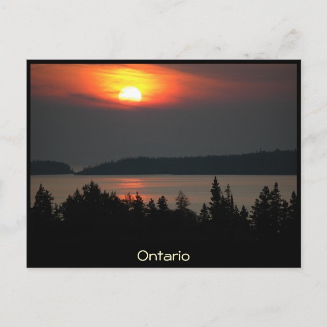 Postal Ontario - Lago Superior Sunset - Postcard (Anverso)