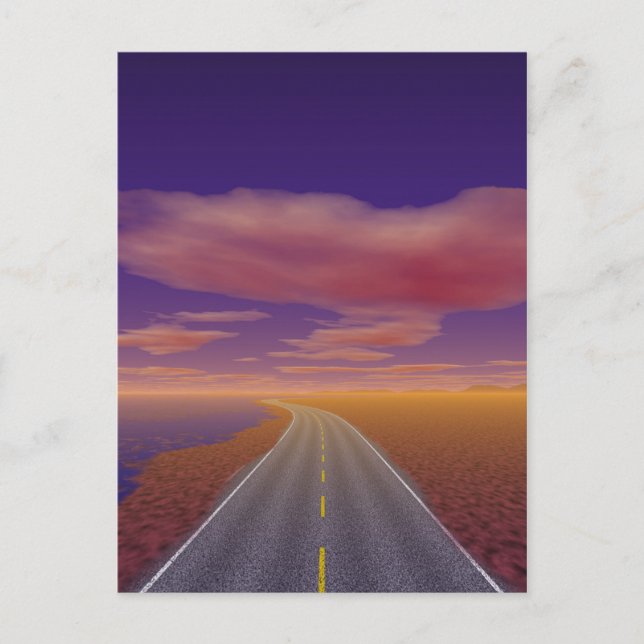 Postal OnTheRoadAgain - Un camión solitario (Anverso)