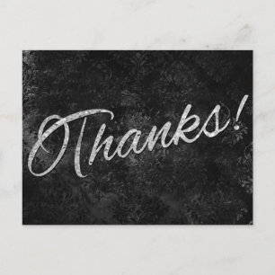 Postal Onyx Black Velvet   Chalkboard Grunge Gracias