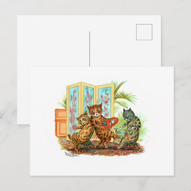 Postal Oops Cat-astrophe Louis Wain (Anverso / Reverso)