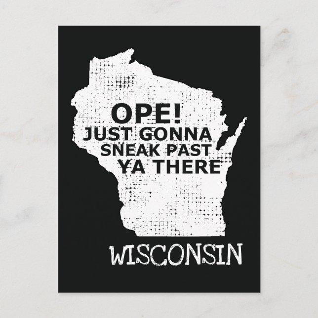Postal Ope Sneak Pasó Ya Hay Cita De Mapa De Wisconsin Ne (Anverso)