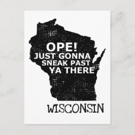 Postal Ope Sneak Past Ya Ahí Wisconsin Mapa Cita Viajes