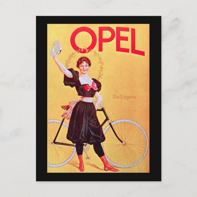 Postal Opel - Arte de Poster de bicicletas de época ( 190 (Anverso)