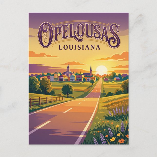 Postal Opelousas EE. UU. (Anverso)