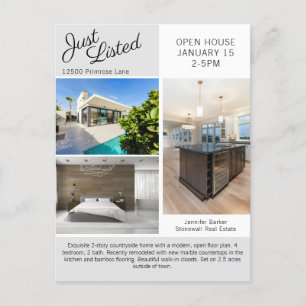 Postal Open House Real Estate Photo Modern Grey Marketing