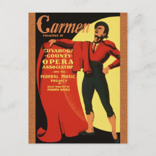 Postal Ópera de 1939: Carmen Postcard