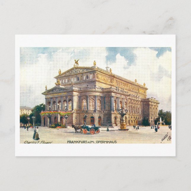Postal Ópera de época de Fráncfort, Alemania (Anverso)