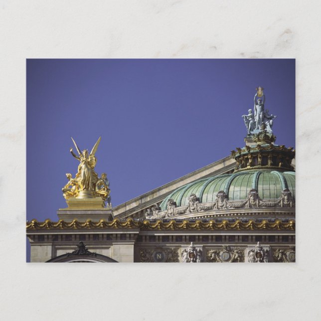 Postal Opera de Paris Garnier en París, Francia (Anverso)