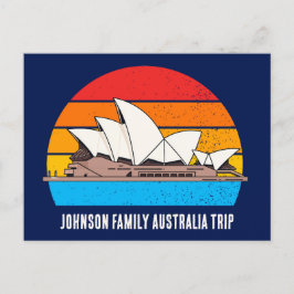 Postal Ópera de Sidney Australia Personalizado azul