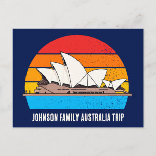 Postal Ópera de Sidney Australia Personalizado azul