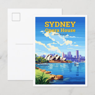 Postal Ópera de Sidney Australia Viaje arte cosecha