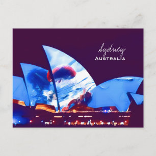 Postal Ópera de Sídney colorida Australia