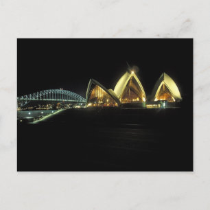 Postal Ópera de Sidney de noche, Nueva Gales del Sur, 2