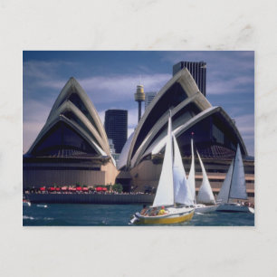 Postal Ópera de Sidney desde el puerto, Nueva Wale del Su