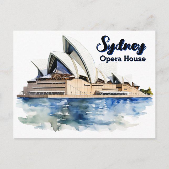 Postal Ópera de Sidney: Elegancia icónica junto al puerto (Anverso)