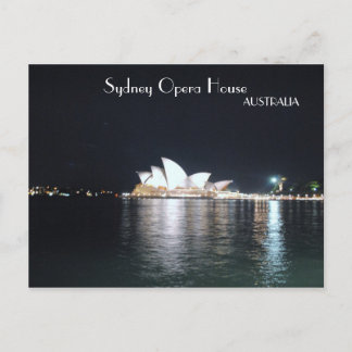 Postal Ópera de Sídney por la noche