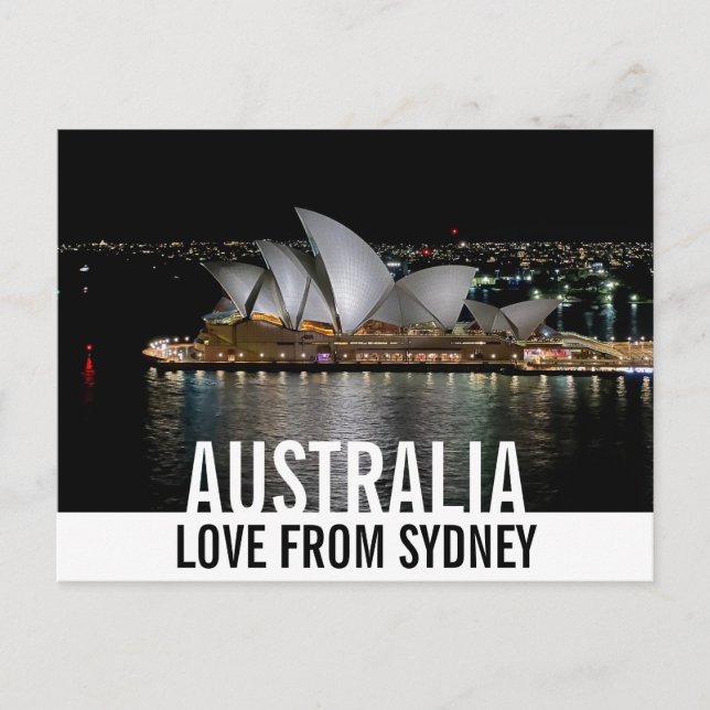 Postal Ópera de Sidney por Night Love de Australia (Anverso)