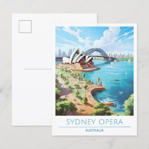 Postal Ópera de Sídney Viaje artístico de Australia