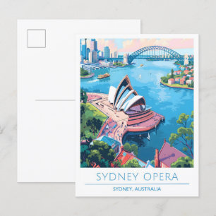 Postal Ópera de Sídney Viaje artístico de Australia