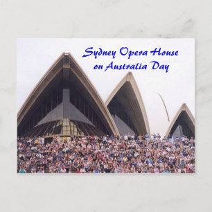 Postal Ópera de Sydney en el Día de Australia