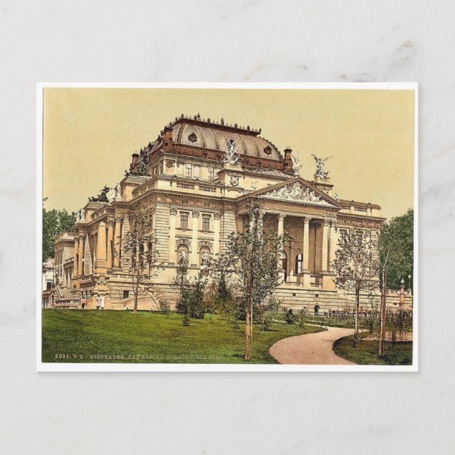 Postal Opera house, Wiesbaden, Hesse-Nassau, Alemania mag (Anverso)