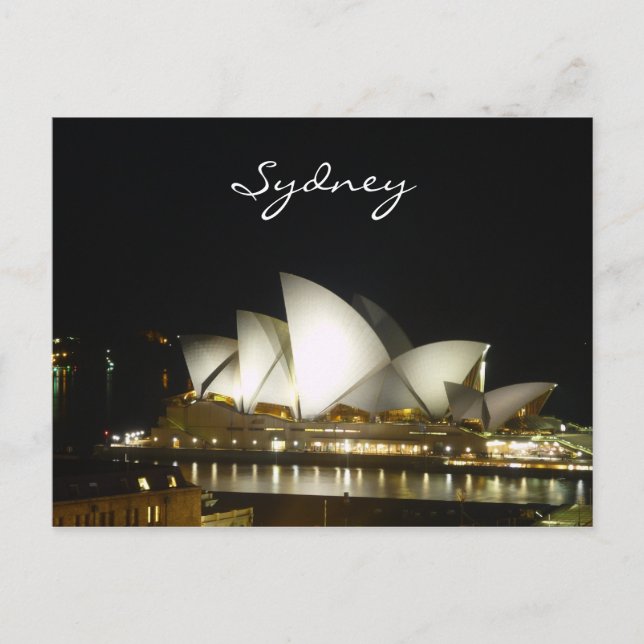 Postal ópera nocturna de sydney (Anverso)