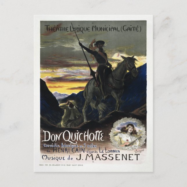 Postal Ópera vintage Don Quijote (Anverso)