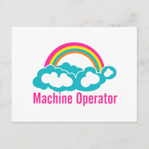 Postal Operador de máquina arcoiris en la nube