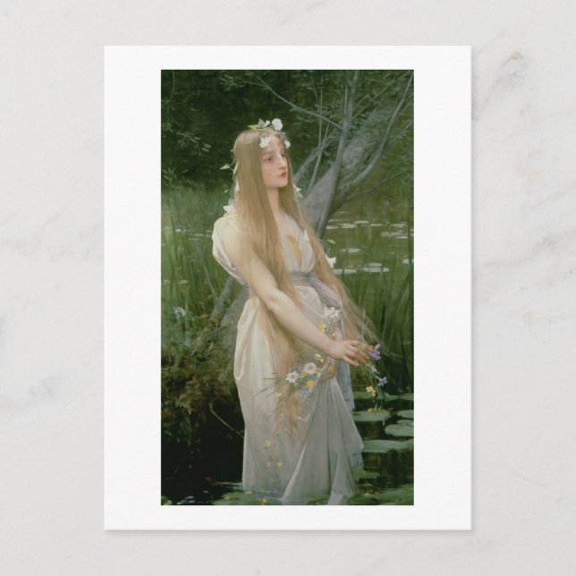 Postal Ophelia (aceite sobre lienzo) (Anverso)