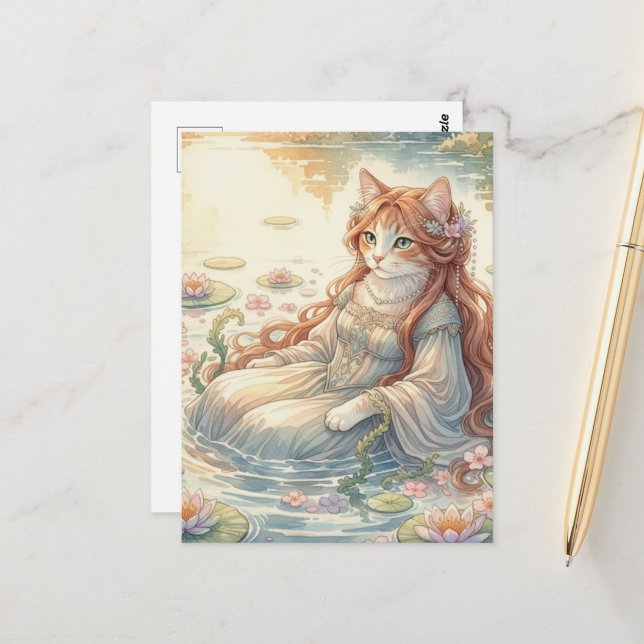 Postal Ophelia as a Cat (Anverso/Reverso In Situ)