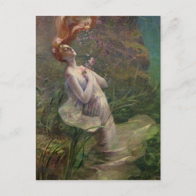 Postal Ophelia Drowning, 1895 (Anverso)