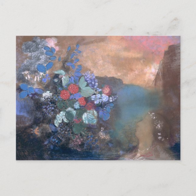 Postal Ophelia entre las flores, c.1905-8 (Anverso)