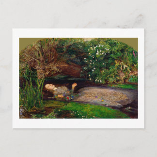 Postal Ophelia, John Everett Millais, 1851-1852