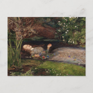 Postal Ophelia por John Everett Millais