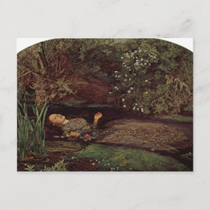 Postal Ophelia por John Everett Millais
