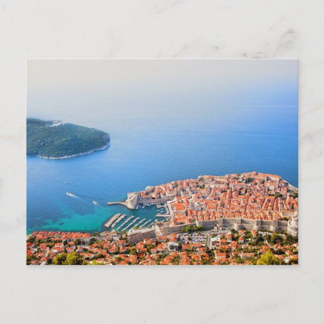 Postal Opinión aérea de Dubrovnik (Anverso)