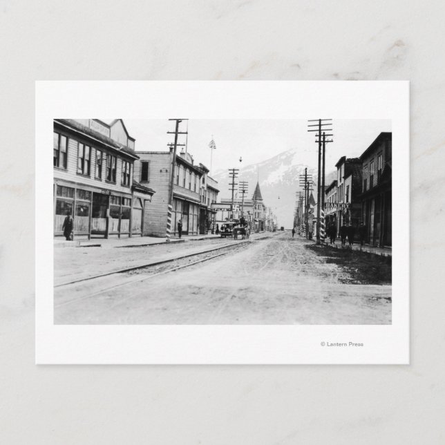 Postal Opinión de la ciudad de Skagway, fotografía de (Anverso)