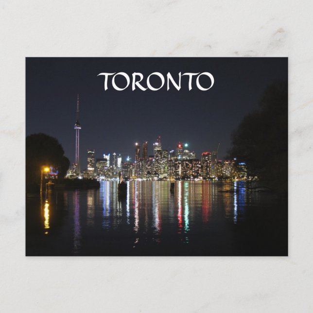 Postal Opinión de la noche de Toronto de la isla de (Anverso)