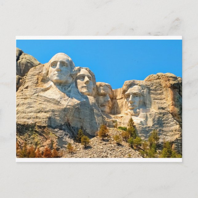 Postal Opinión de la obra clásica del monte Rushmore (Anverso)