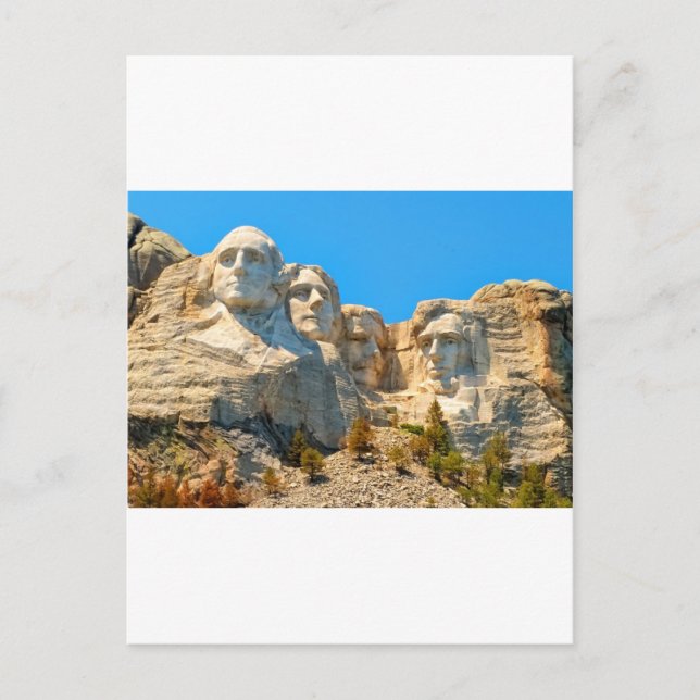 Postal Opinión de la obra clásica del monte Rushmore (Anverso)