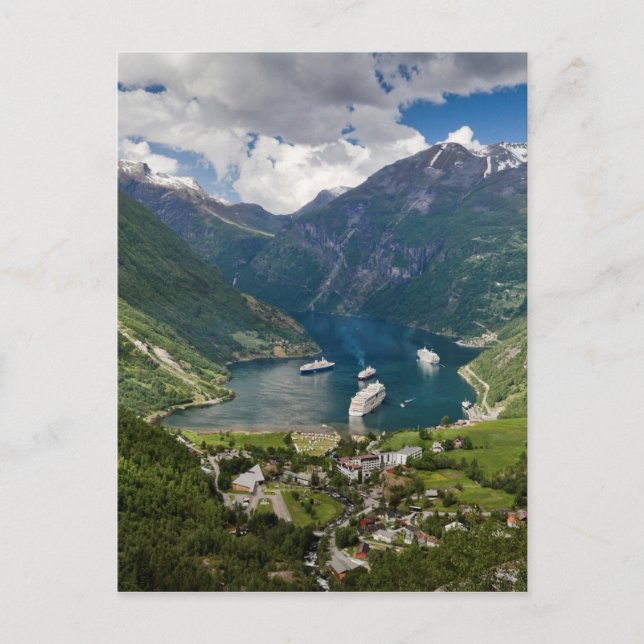 Postal Opinión de Noruega a Geiranger de Flydalsjuvet (Anverso)
