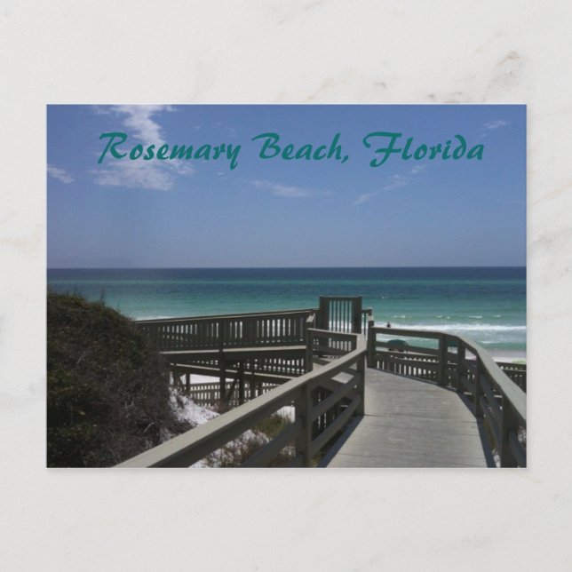 Postal Opinión del paseo marítimo de la playa de Rosemary (Anverso)