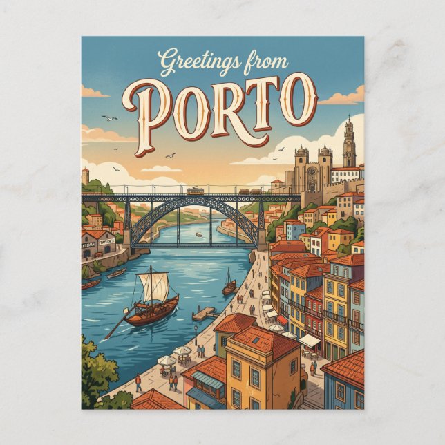 Postal Oporto Portugal (Anverso)