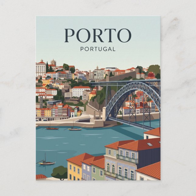Postal Oporto Portugal (Anverso)