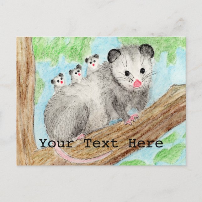 Postal Opossum Mom (Anverso)