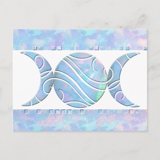 Postal Óptica de la triple luna (Anverso)