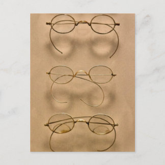 Postal Optometrista - Marcos de oro simples