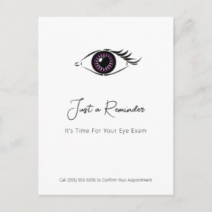 Postal Optometrista Profesional Purple Heart Eye Recordat