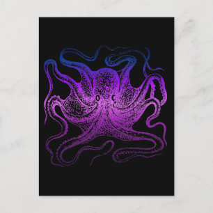 Postal Opulpo Neon Purple Sea Cephalopod