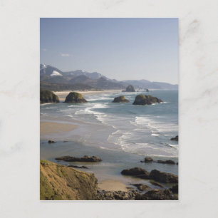 Postal OR, Costa de Oregón, Parque Estatal Ecola, vista d